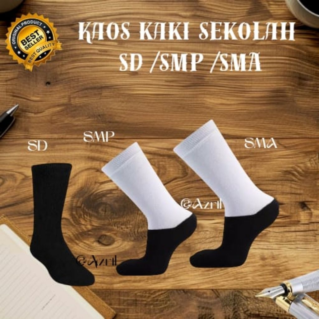 KAOS KAKI SEKOLAH SD / SMP / SMA BAHAN PREMIUM | KAOS KAKI ANAK SEKOLAH