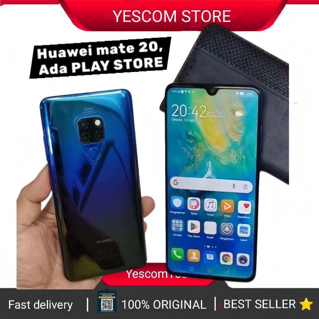 HP HUAWEI MATE 20 RAM 6GB ROM 128GB ANDROID PLAY STATION ORIGINAL LIMITED KOMPLIT, KAMERA LEICA