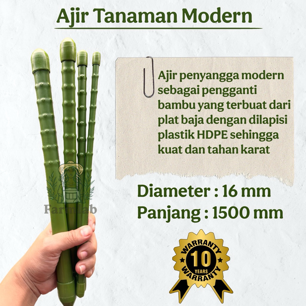 AJIR LANJARAN PENYANGGA TANAMAN MODERN DIAMETER 16 x 1500 MM