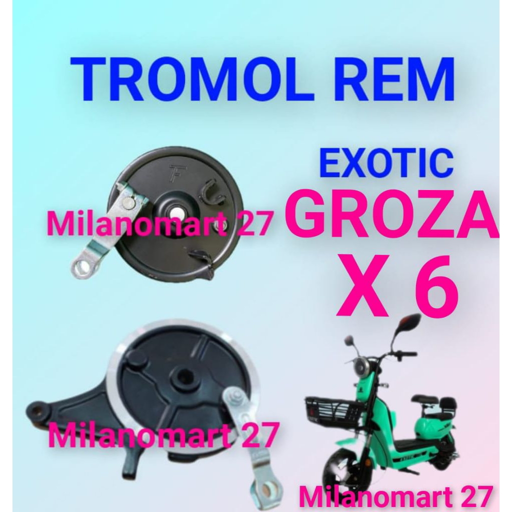 tromol rem exotic groza X6 rumah kampas rem sepeda listrik exotic groza X6