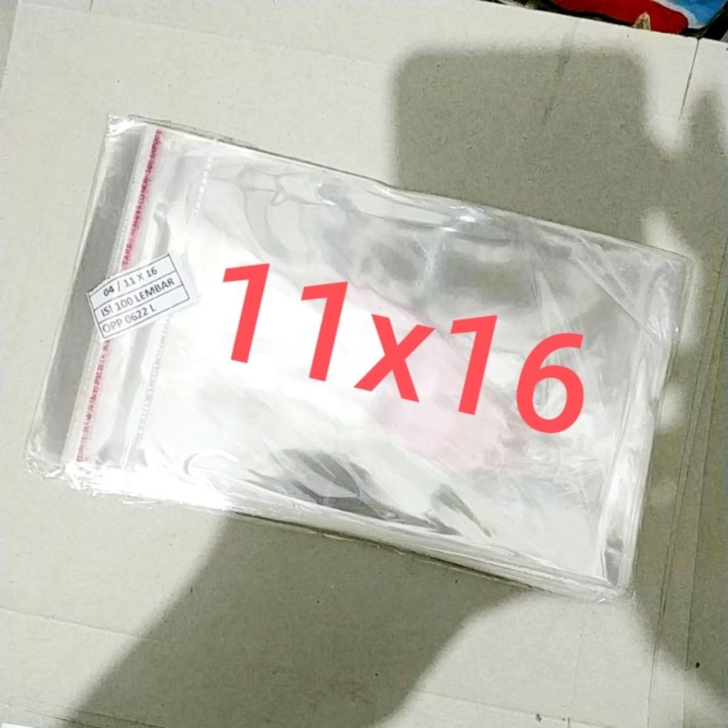 

Plastik opp undangan 11x16 dengan perekat isi 100