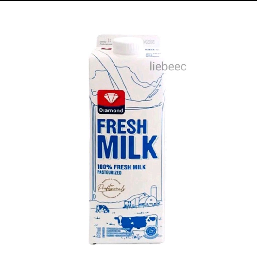 Susu Segar Diamond Fresh Milk Plain 1000ML / 1 LITER / 1L