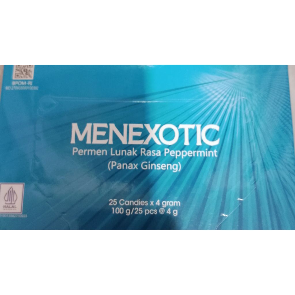 

menexotic permen gingseng isi 25 pcs original