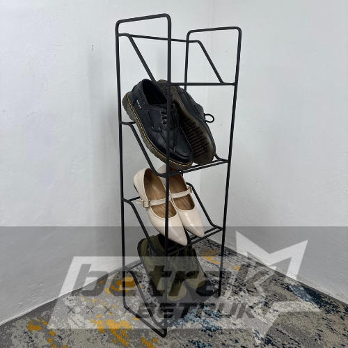 KHALIFA Rak Sepatu besi kuat Tempat Sepatu Sandal Minimalis 4 Susun