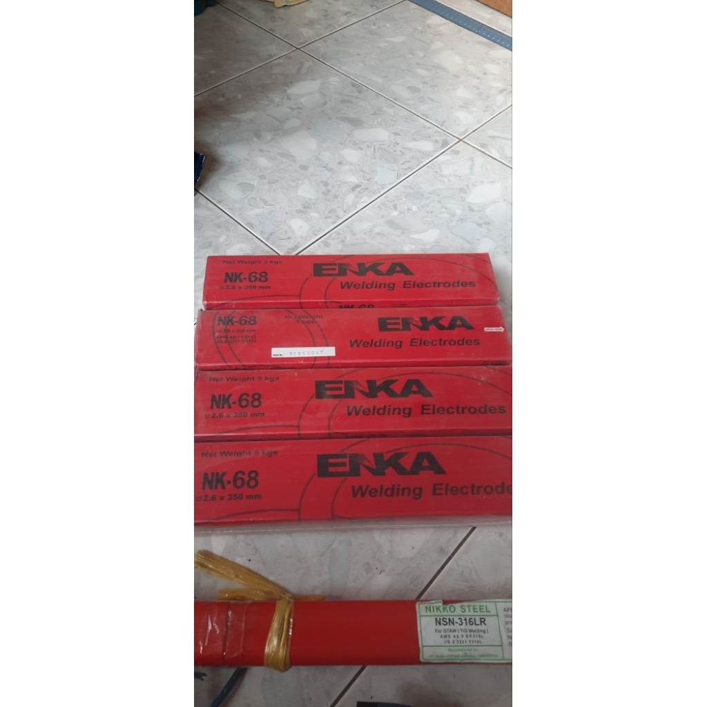 KAWAT LAS ENKA NK-68 Size. 2.6MM AWS E6013 Harga 1KG