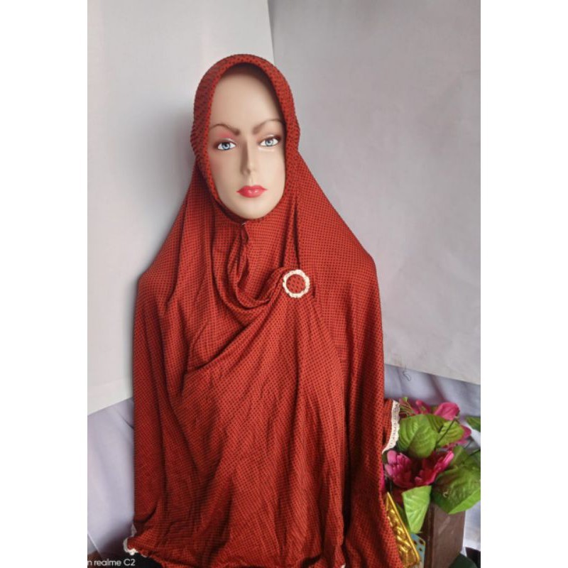 Baru Hijab Hameeda Emira 05 XL Oranye Kerudung Syari Emira 5 Jersey Scarlets Premium