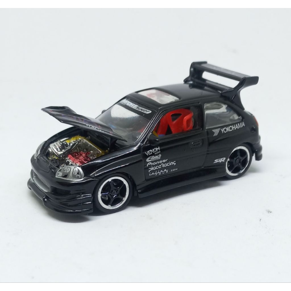 muscle machines 00 honda civic hb import tuner loose diecast 1/64 (t)