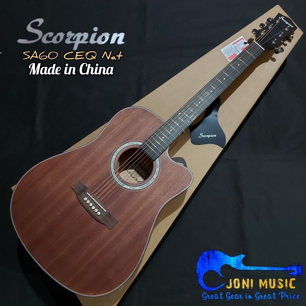 Gitar Akustik Scorpion SA60C Akustik Elektrik SA60CEQ