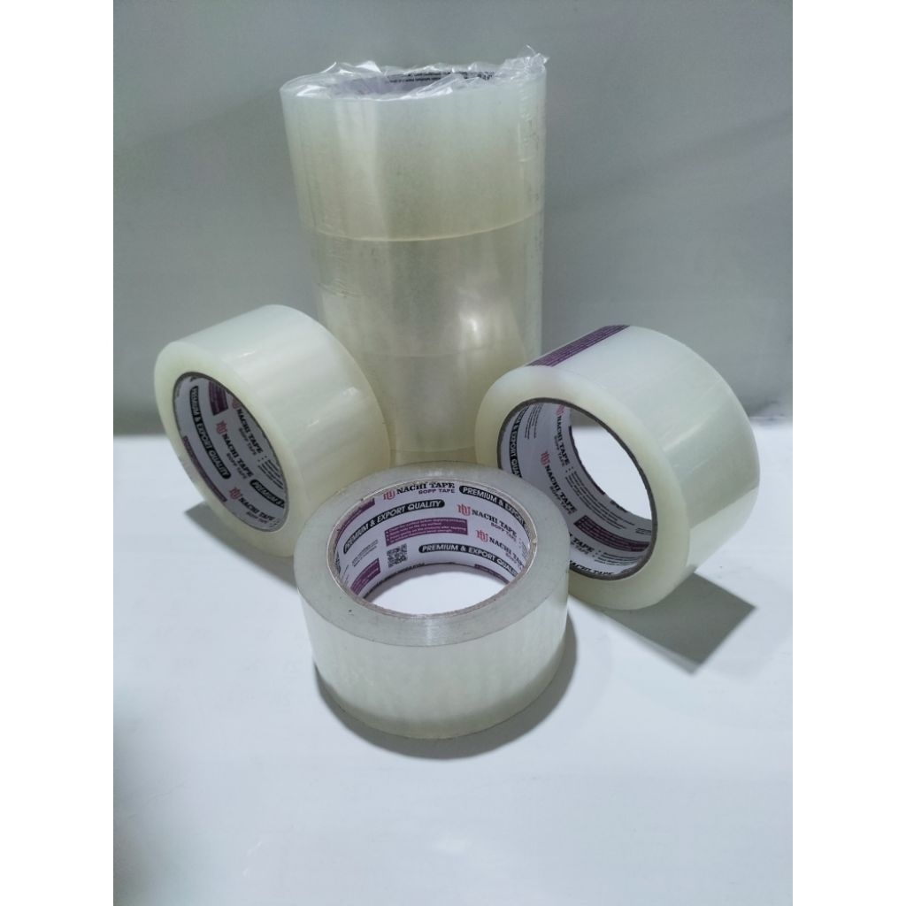 

(6 pcs) Lakban nachi 48 mm×100 yard coklat/bening 1 slop