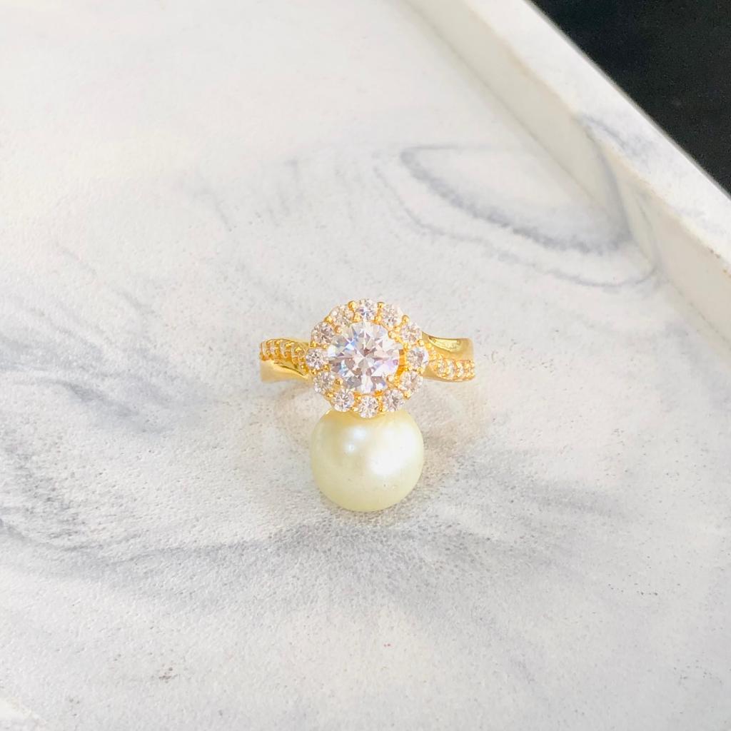 cincin emas solitaire bulat 375/8k