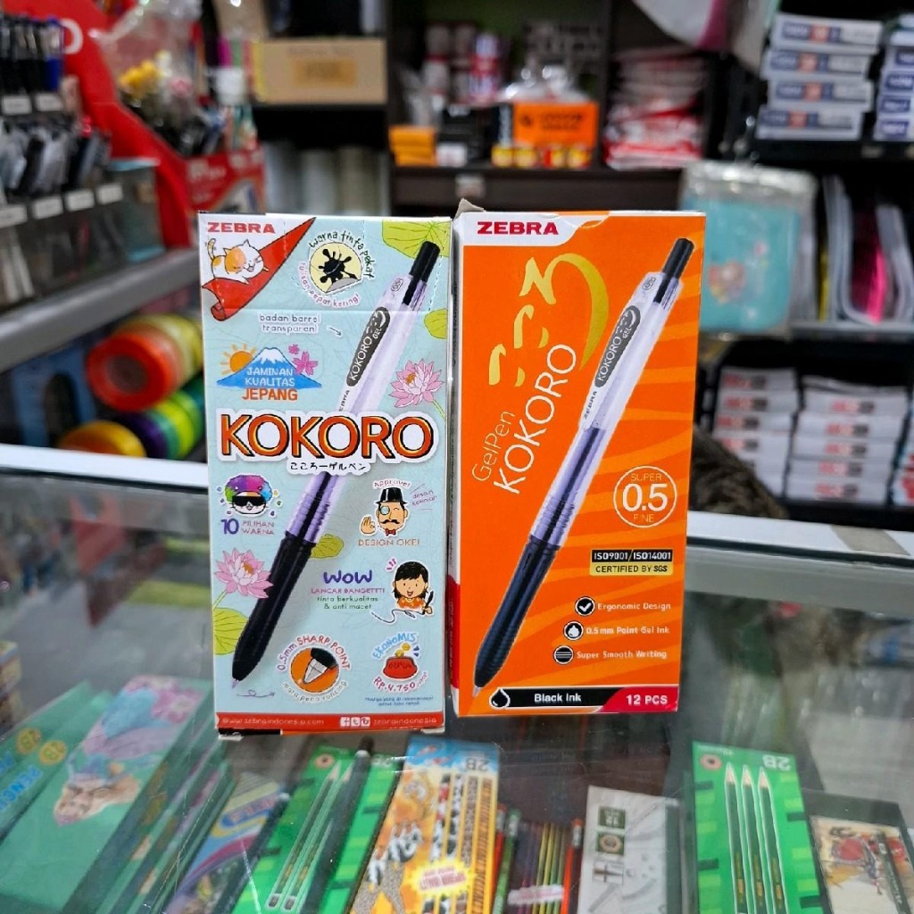 

1 pack (12pcs) Pulpen kokoro gel pen 0.5mm ZEBRA Gratis kalender