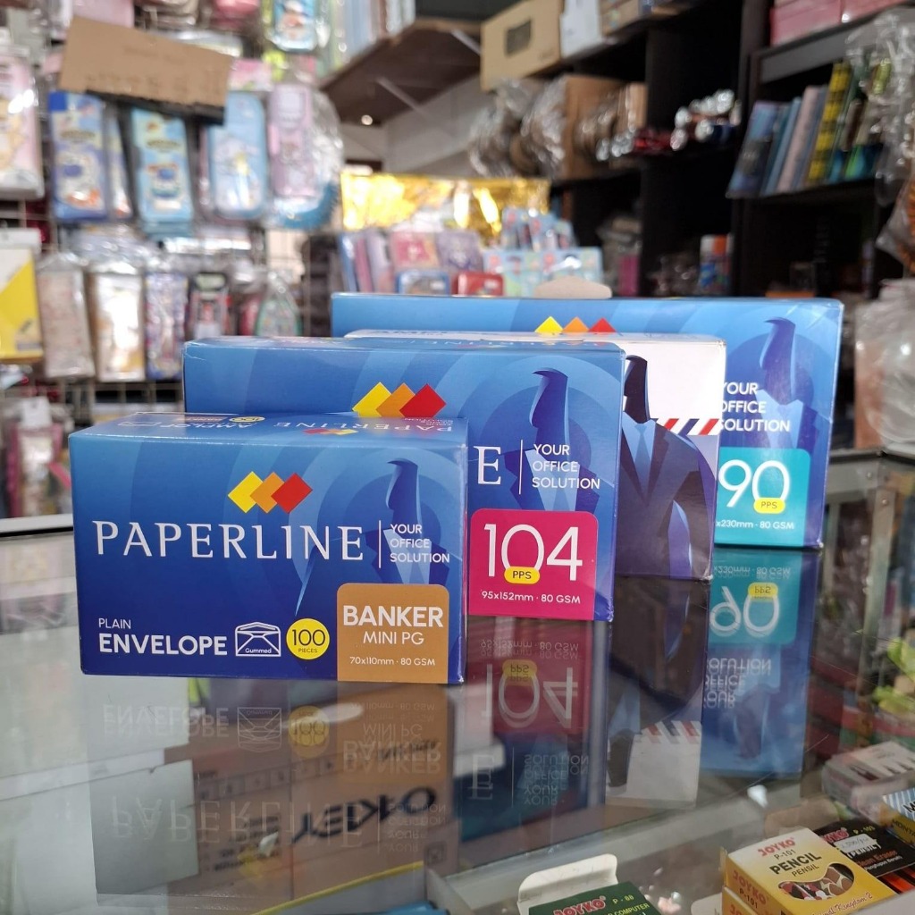 

Amplop paperline 1 Pack 90, 104 dan banker mini