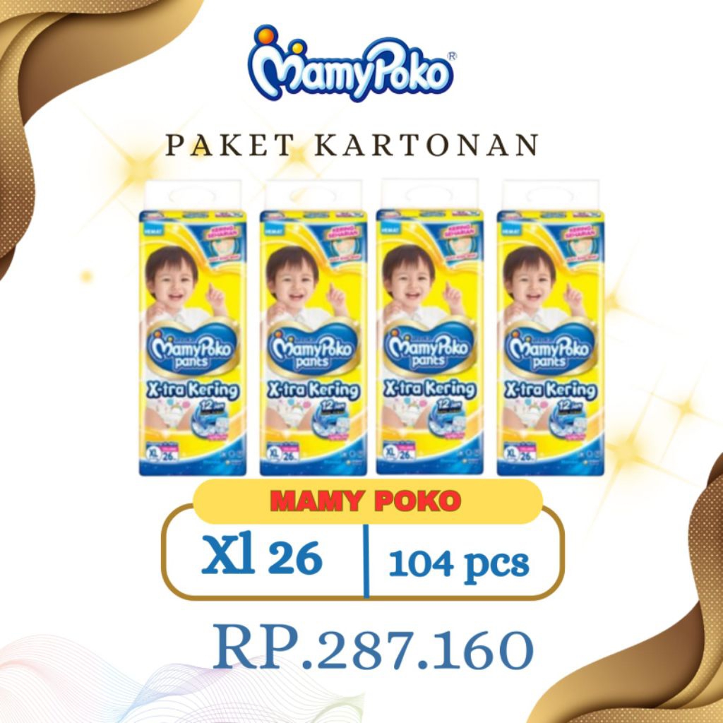 PROMO KARTONAN MAMYPOKO XL26 MURAH ISI 4 BALL/KARTON
