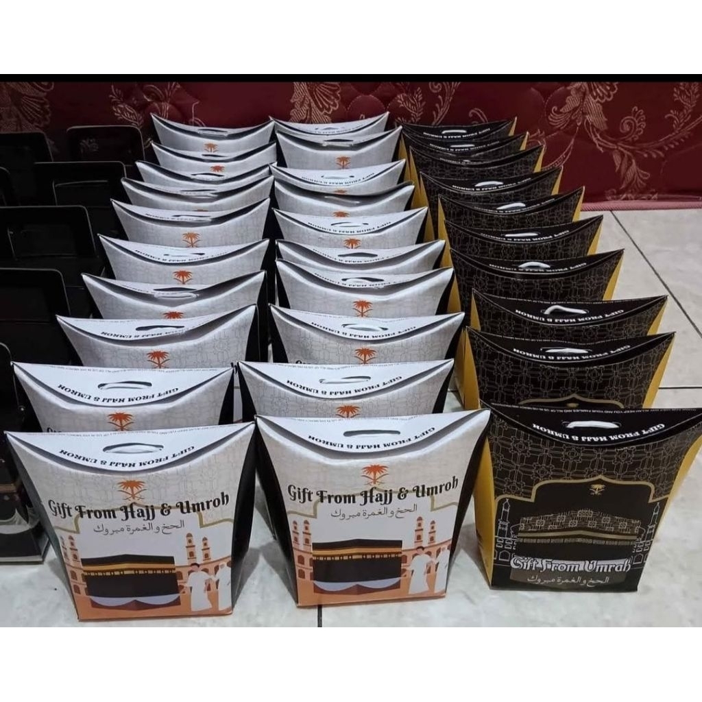 dus kemasan model tas oleh2 haji/umroh gift haji 50 pcs