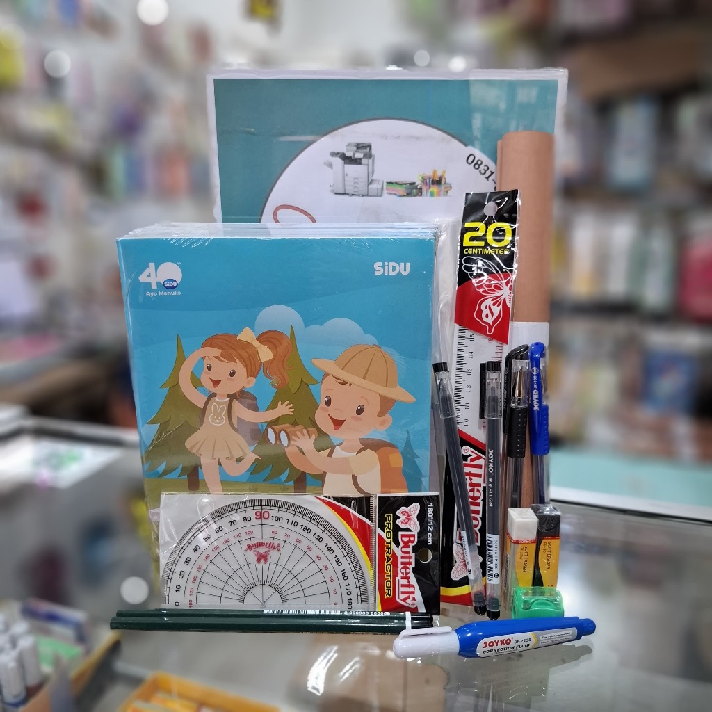 

1 Set paketan Alat tulis untuk sekolah (paket sidu 58)