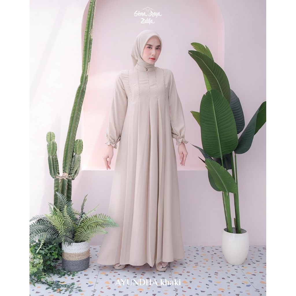 Ayundha dress by zalifa✔️gamis polos, gamis zalifa, gamis polos