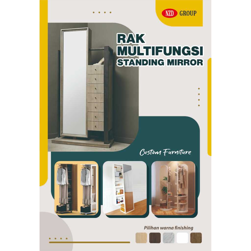 Rak Multifungsi Standing Mirror Custom