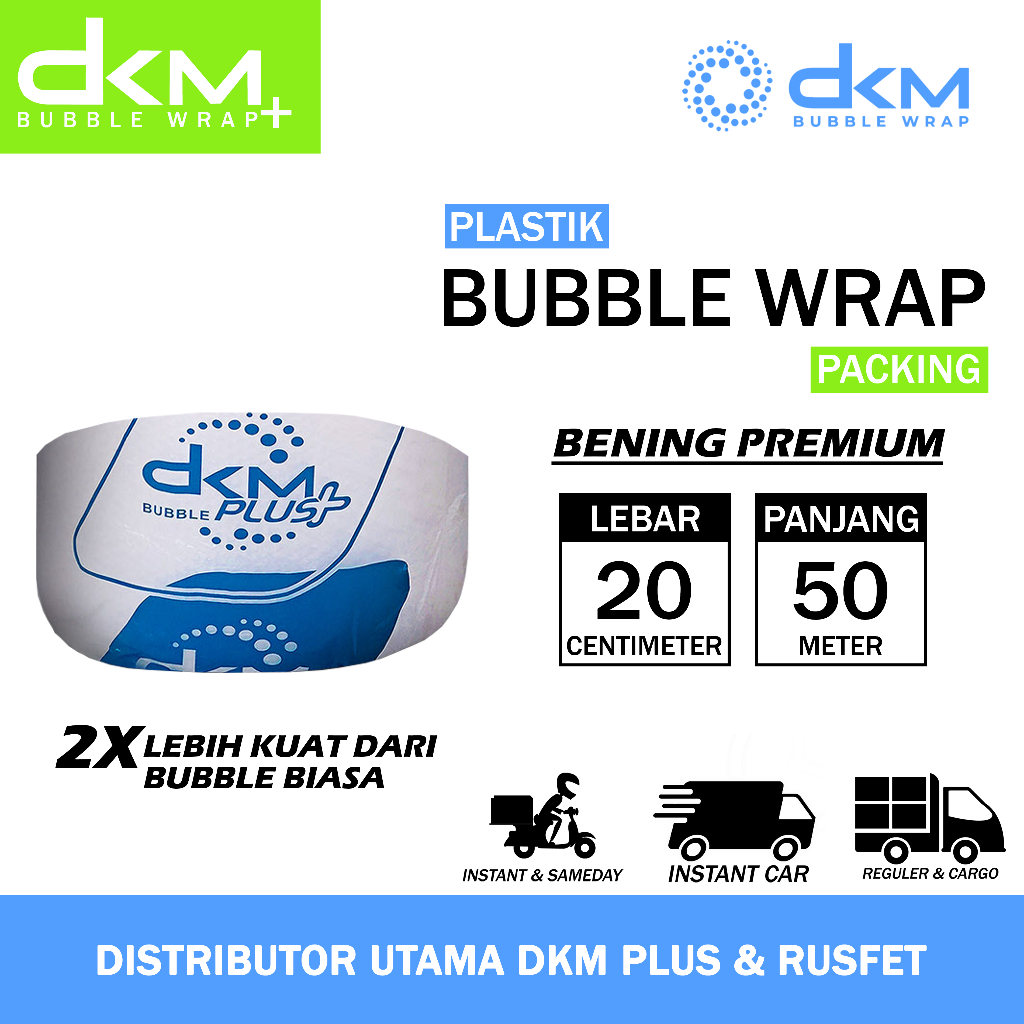 

Plastik Bubble Wrap DKM 30cm 40cm 20cm x Panjang 50meter Bubblewrap Warna Bening Premium