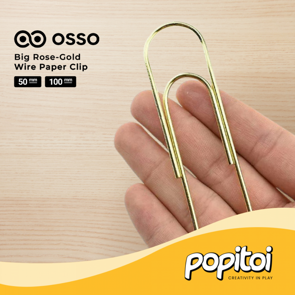 

OSSO BIG Wire Paper Clip Klip Penjepit Kertas Large Big Size Jumbo Tab Bookmark Penanda Buku Halaman