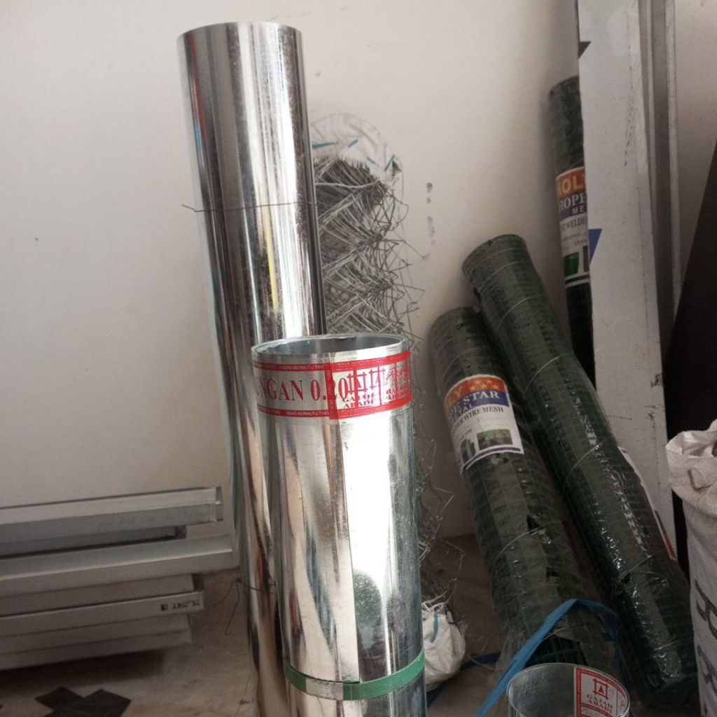 (Paket Grosir 1 Roll 19/23/29 Mtr Segel) Seng Talang 0.20 Anti Karat Galvanis Lebar 28 Cm- Lebar 87