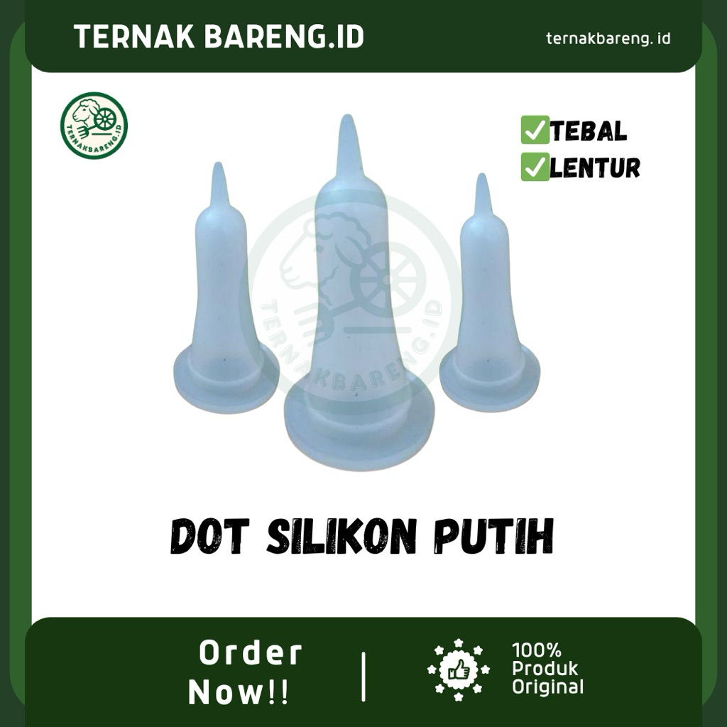 Dot Kambing Silikon Putih Tebal Lentur Awet