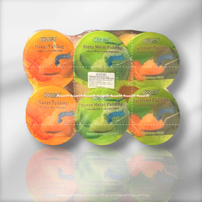 

Cocon Pudding 6pcs Puding Aneka Rasa Buah Potong Potongan Buah Melon Nangka Nata De Coco Agar Agar