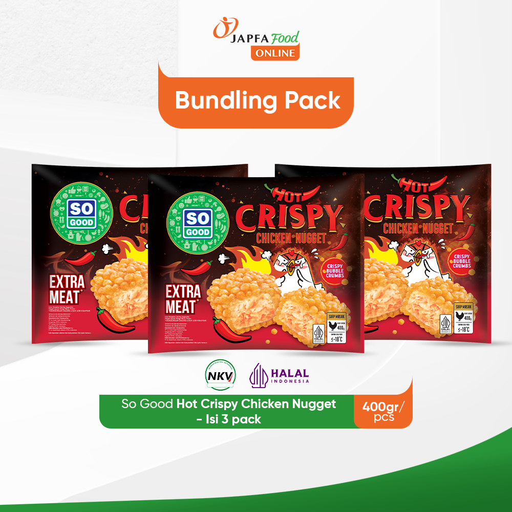 

So Good Hot Crispy Chicken Nugget 400gr - Isi 3 pack