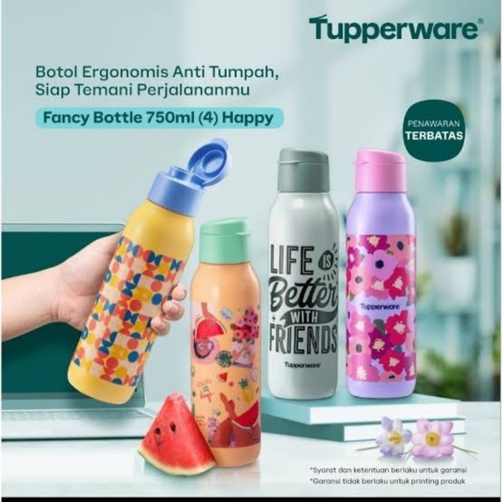 eco fancy 750ml tupperware eco bottle botol flip 750 ml