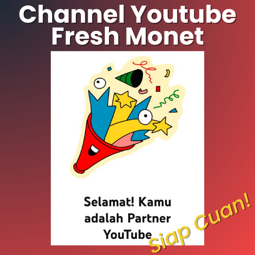 Channel Youtube Fresh Monet + Adsense Bergaransi