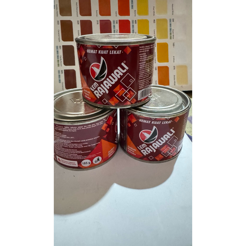LEM RAJAWALI KUNING 185g. lem serba guna, lem kulit, karpet, kayu, plastik , triplek dll