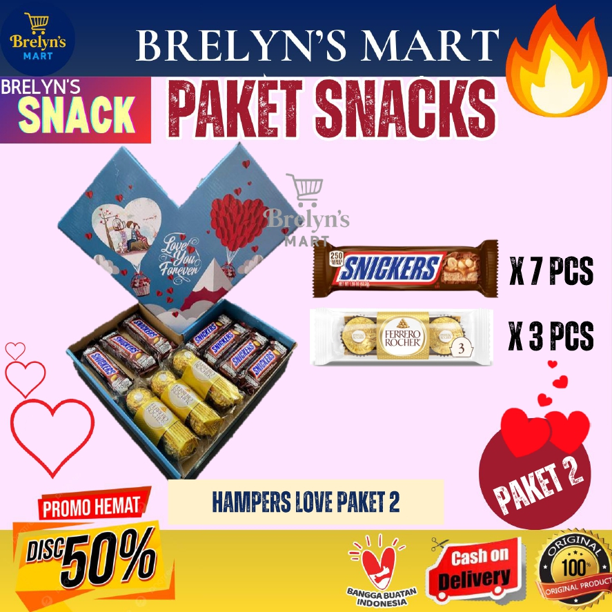 

(HAMPERS LOVE) VERSI 2 : FERRERO ROCHER, DAN SNICKER MURAH