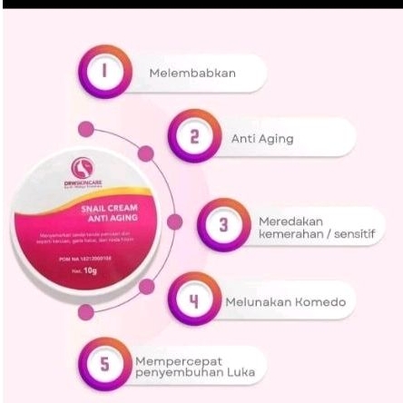 SNAIL CREAM ANTI AGING DRW SKINCARE.