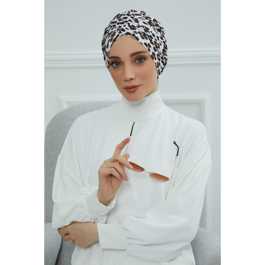 Fashion wanita Muslim instan jilbab wanita aksesoris gaya rambut topi syal muslim
