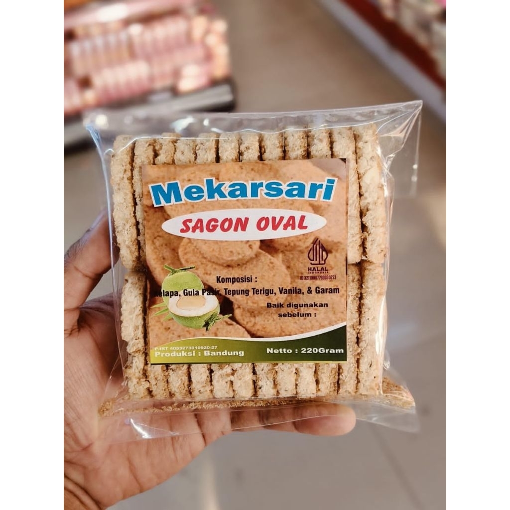 

Snack Makanan Ringan SAGON OVAL MEKARSARI 220 gram