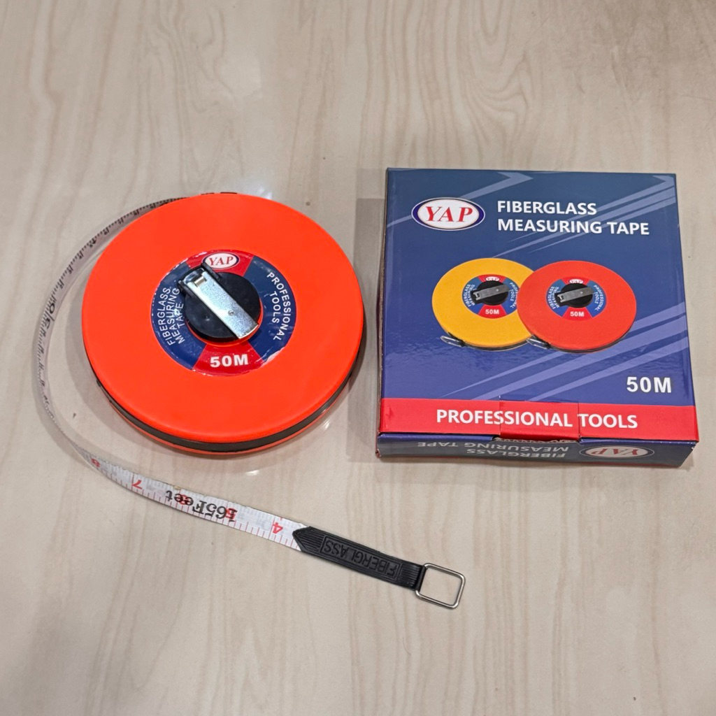 YAP Meteran BULAT 50meter pvc bulat ORI meteran gulung bulat 50 meter tanah jalan land measuring 50m