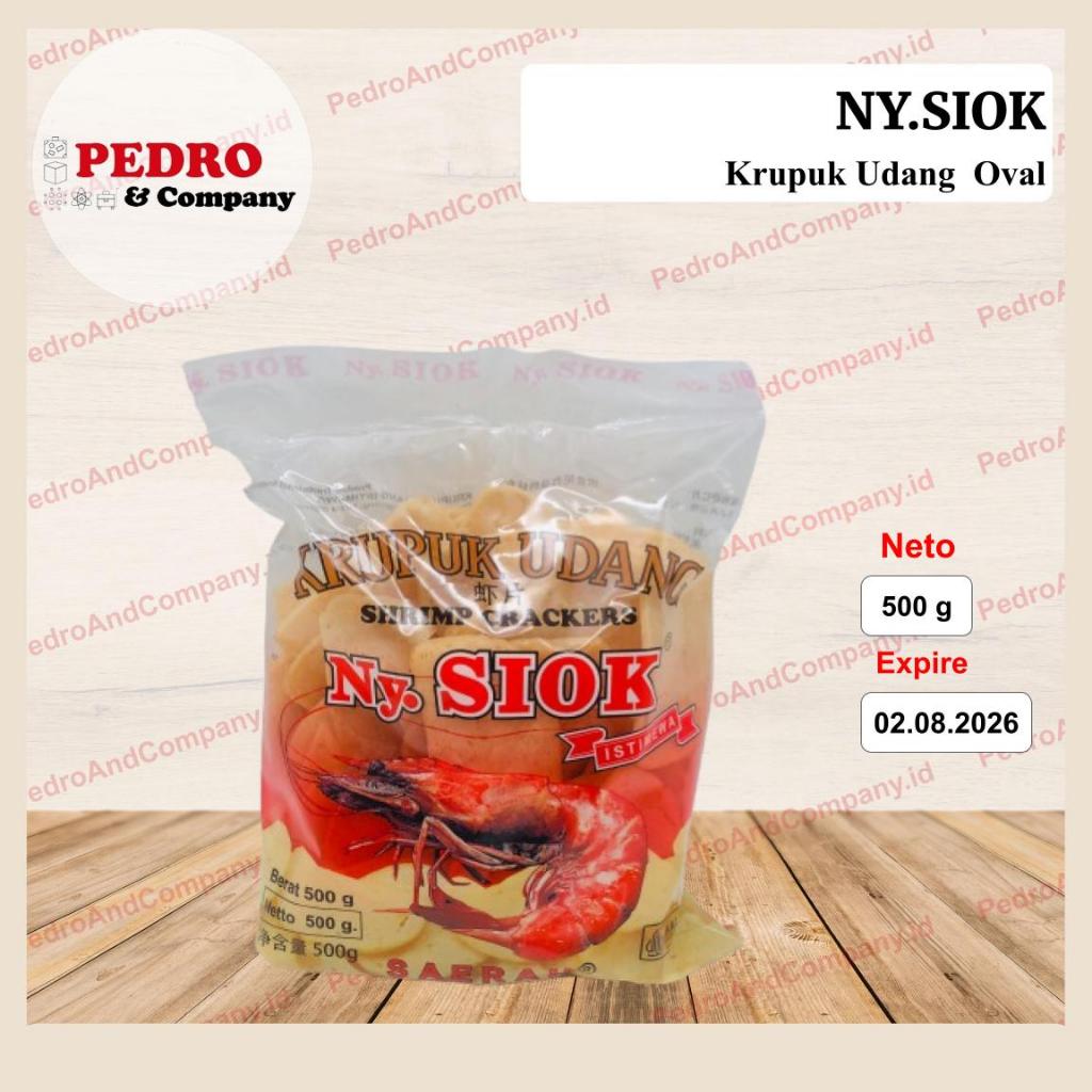 

Ny. Siok - Kerupuk udang oval / shrimp crackers 500 gr