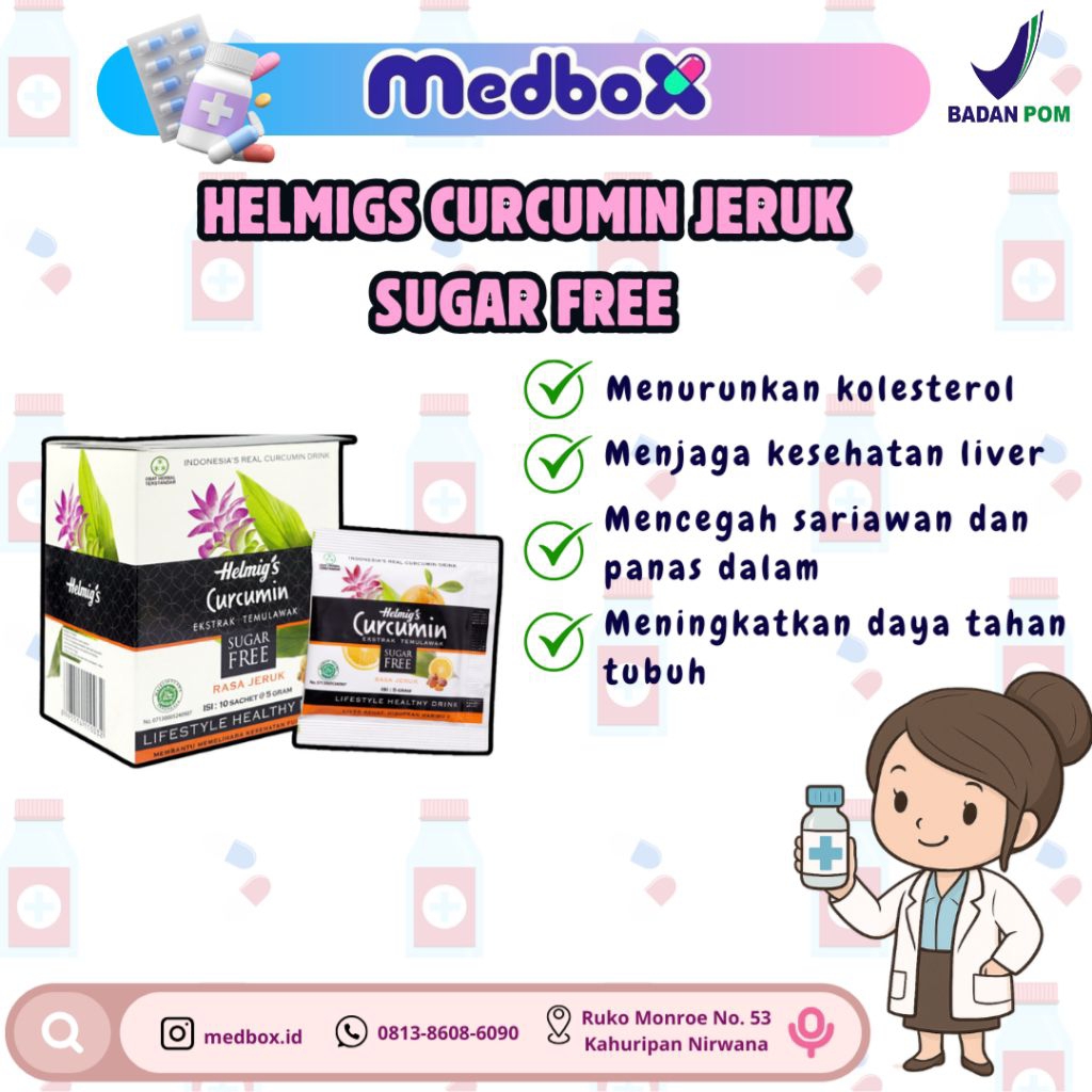 

Helmigs Curcumin Jeruk Sugar Free Isi 10 sachet Minuman Temulawak