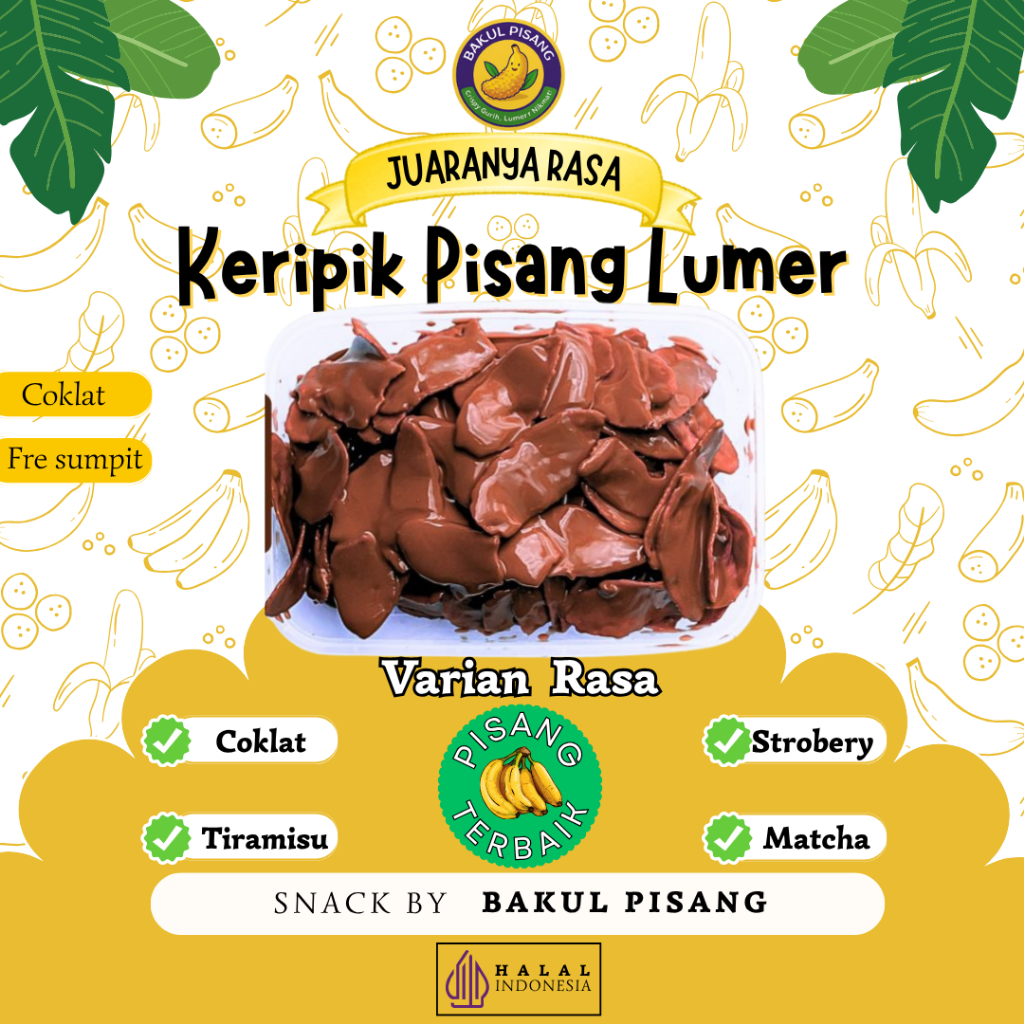 

KERIPIK PISANG COKLAT LUMER RASA STRAWBERRY BANANA CHIPS 1000 ML BERAT 250 GRAM