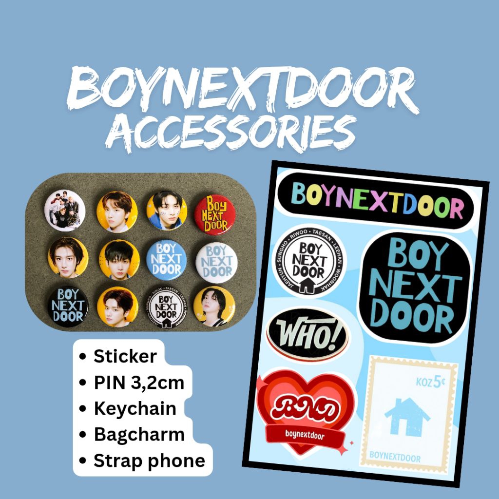 BOYNEXTDOOR accessories, BND aksesoris, boynextdoor pin sticker, boynextdoor lightstick