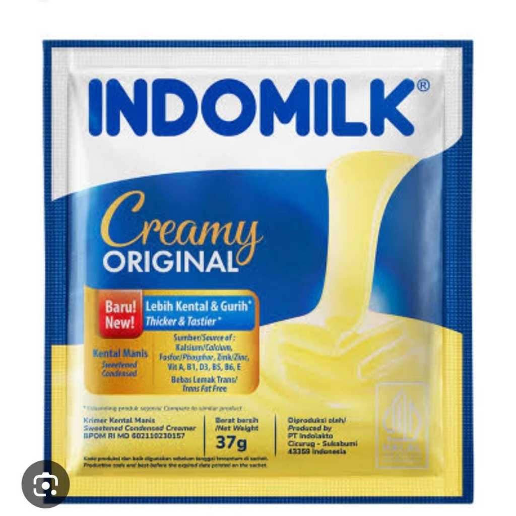 

Susu Kental Manis INDOMILK Putih Kemasan Sachet 37gr, 1 Pcs