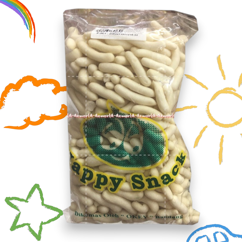 

Happy Snack 250gr Kerupuk Pilus Ikan Panjang Cemilan Kerupuk Kriuk Pilus Putih Fish Crackers Happysnack Hepi Sneck 250 gram