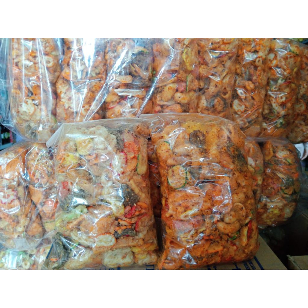 

Seblak kering campur/krucang pedas asli bandung