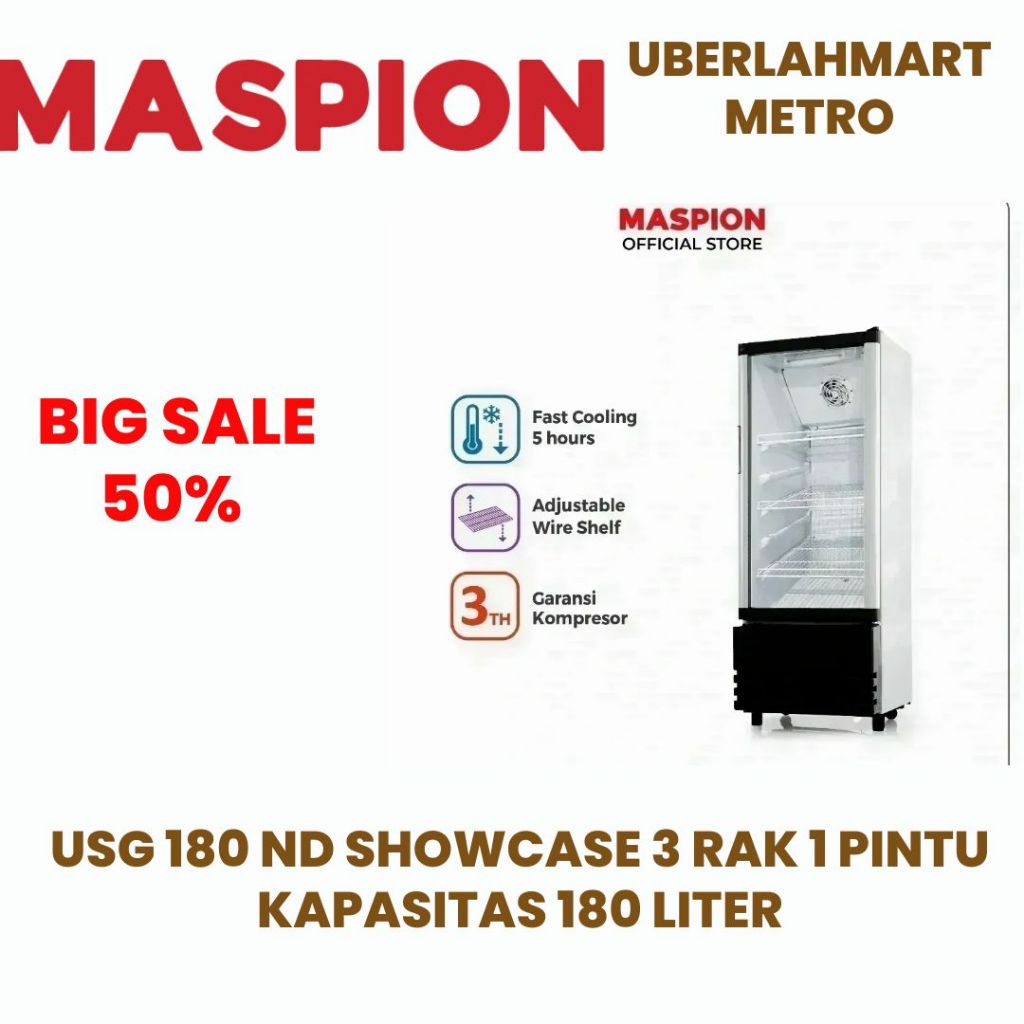 MASPION SHOWCASE 180 LITER USG 180 ND
