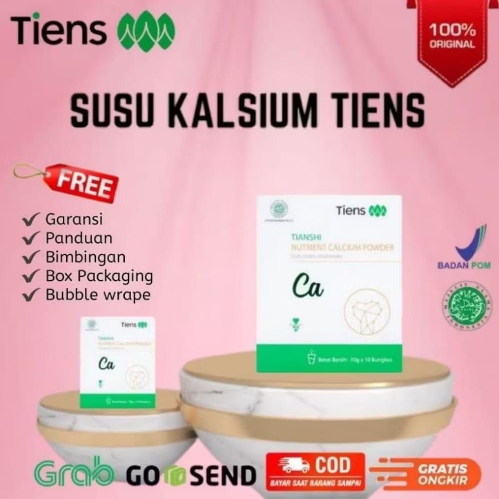 PENINGGI BADAN TIENS NHCP NUTRIENT KALSIUM - SUSU KALSIUM TIENS ORI