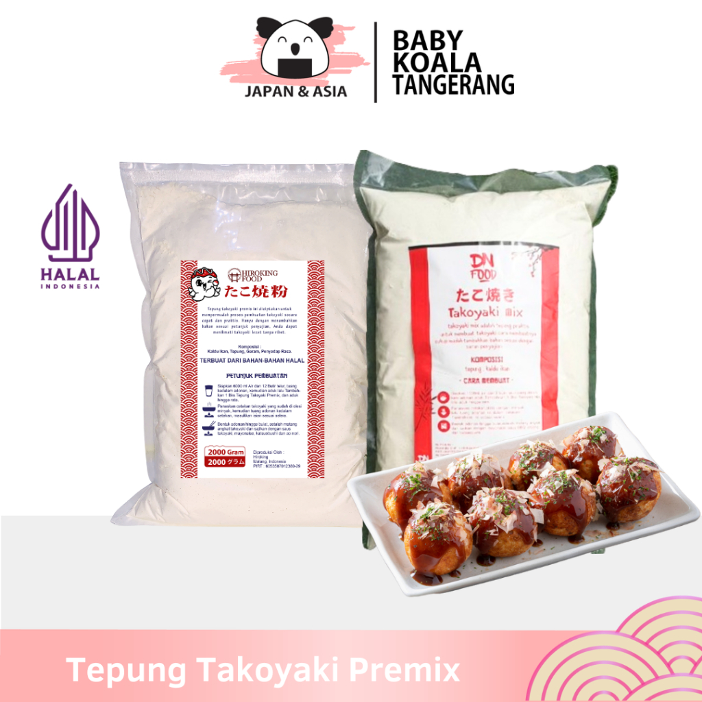 

DN FOOD & HIROKING Tepung Takoyaki Premix Instan Halal | Horeca -BKT