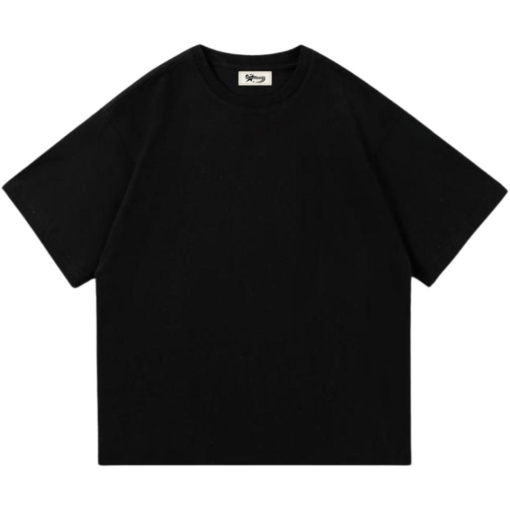 NIDI FASHION - T-Shirt Polos Oversize Pria Hitam