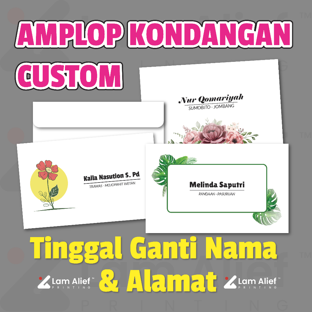 

AMPLOP KONDANGAN / BUWUHAN CUSTOM NAMA & ALAMAT, ADA PEREKAT 1 BOX isi 100, AMPLOP MINIMALIS