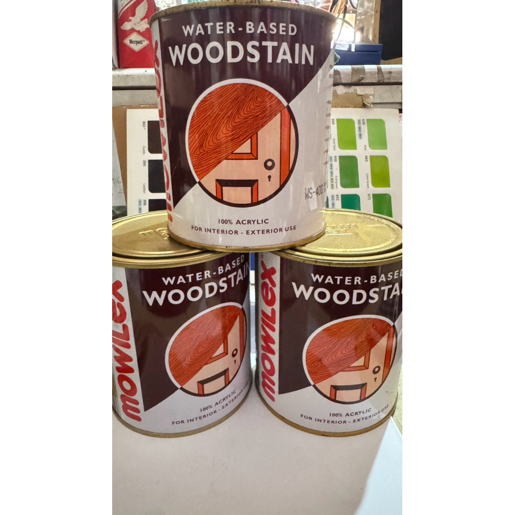 MOWILEX WOODSTAIN 1L . cat plitur kayu dg air