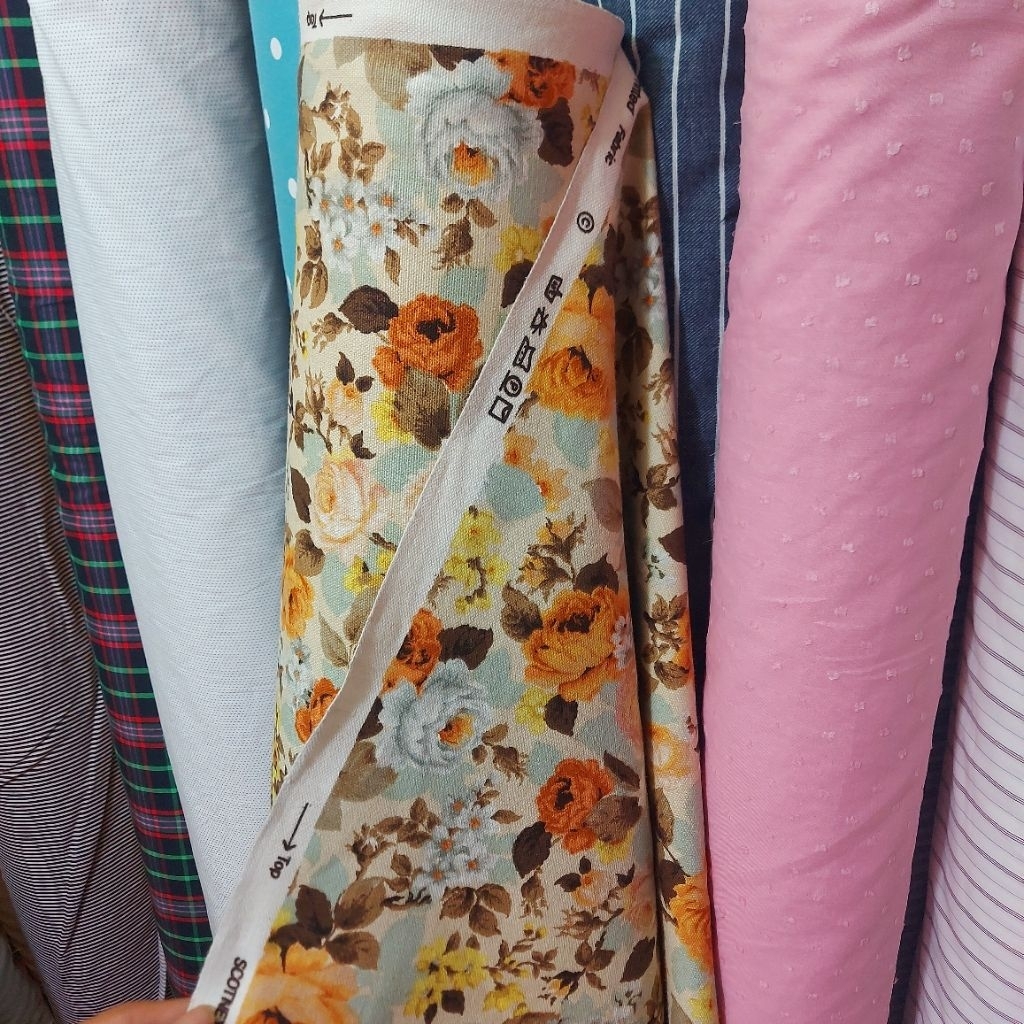 kain kanvas premium  - kain kanvas motif bunga - kain kanvas tebel - kain kanvas meteran