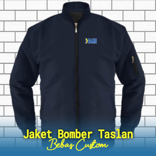 Jaket Bomber Taslan Bordir Custom, Jaket Bomber Taslan Design Custom, Jaket Bomber Pekanbaru